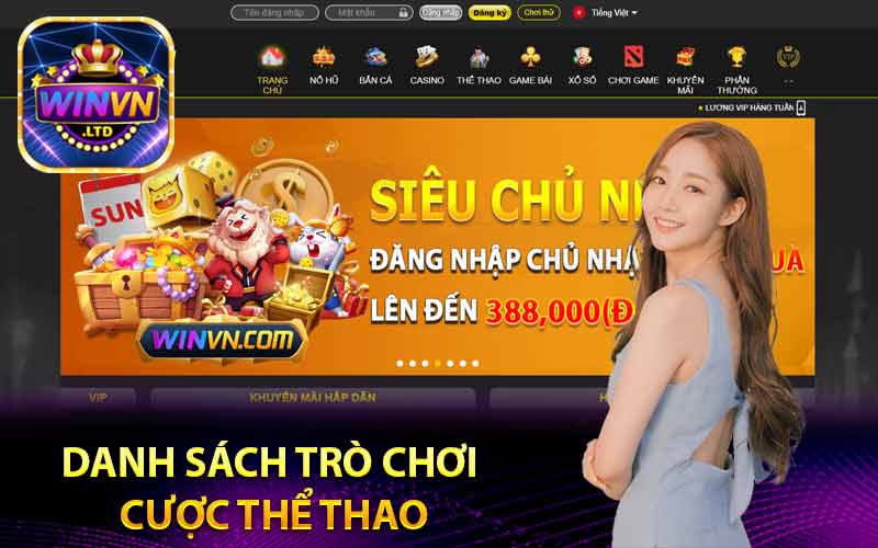 Danh sách trò chơi cược thể thao