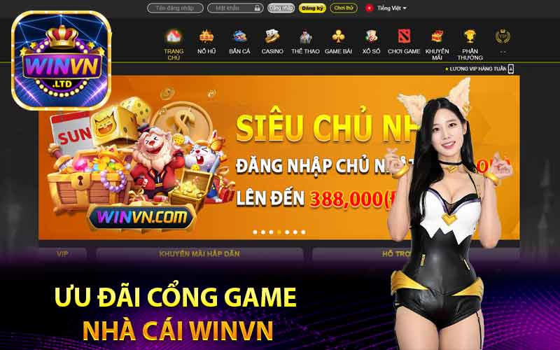 Ưu đãi Cổng game nhà cái Winvn